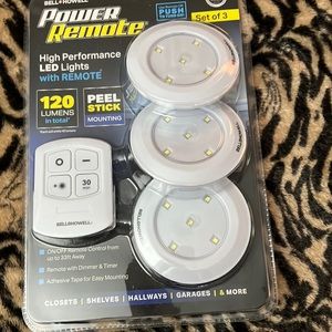 Power, remote high-performance led lights with remote control